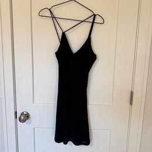 Asymmetrical Black Bodycon Dress